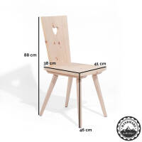 Stuhl 4180 | Arve - Füsse in Buche | roh | Holzsitz...