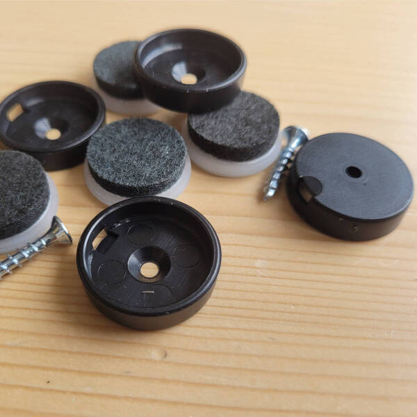 Filzgleiter Quick Click | geschraubt | 24 Stück | DM 25 mm | in verschiedenen Ausführungen