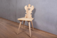 Rustikaler Bauernstuhl Krone 4127 | Fichte Altholz gedämpft roh | Traditionelle Handarbeit | hergestellt in Südtirol