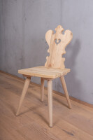 Rustikaler Bauernstuhl Krone 4127 | Fichte Altholz gedämpft roh | Traditionelle Handarbeit | hergestellt in Südtirol