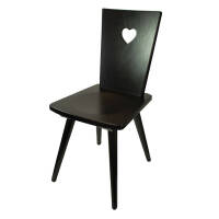 Eleganter Stuhl Black or White 4180 | Vollholz | deckend...