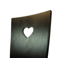 Eleganter Stuhl Black or White 4180 | Vollholz | deckend lackiert | Griff herzförmig