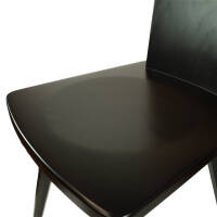 Eleganter Stuhl Black or White 4180 | Vollholz | deckend lackiert | Griff herzförmig