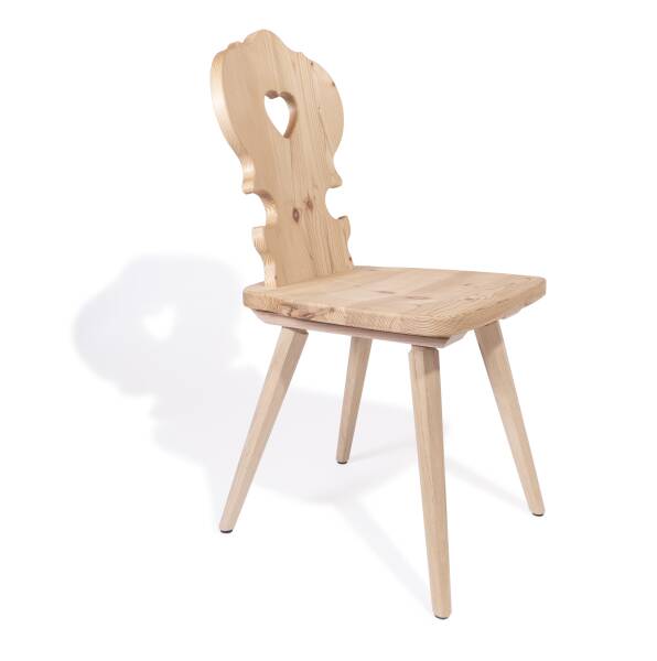 Bauernstuhl aus Fichte Altholz gedämpft roh 4556 - Handwerk aus Südtirol