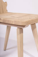 Bauernstuhl aus Fichte Altholz gedämpft roh 4556 - Handwerk aus Südtirol