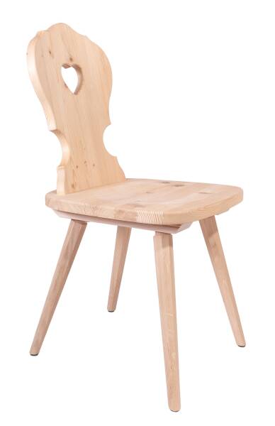 Bauernstuhl aus Fichte Altholz gedämpft roh 4036 - Handwerk aus Südtirol