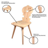 Bauernstuhl aus Arvenholz roh 4555 - Handwerk aus Südtirol