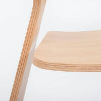 Ergonomischer Vollholzstuhl Ergo 1001 in Eiche lackiert - Handwerk aus Südtirol