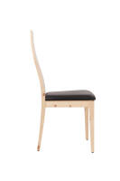 Eleganter Stuhl 6011 | Arve | echtes Leder schwarz | Gesamthöhe 104 cm