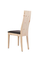 Eleganter Stuhl 6011 | Arve | echtes Leder schwarz | Gesamthöhe 104 cm