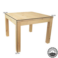 Kindersitzgruppe in Arvenholz ‘4039_1039’ | 1 Tisch und 4 Stühle (mit Gravur erhältlich)