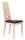 Stilvoller Stuhl 6016 | Arve / amer. Nuss | echtes Leder cremefarbe | Gesamthöhe 104 cm