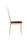 Stilvoller Stuhl 6016 | Arve / amer. Nuss | echtes Leder cremefarbe | Gesamthöhe 104 cm