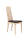 Stilvoller Stuhl 6016 | Arve / amer. Nuss | echtes Leder cremefarbe | Gesamthöhe 104 cm
