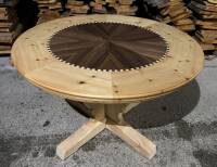 Tisch Fuldera rund Ø 120 cm mit Nussbaum-Einlage...