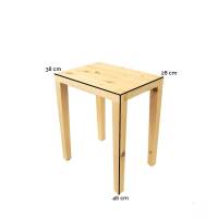 Massivholzhocker Tender 4026 in Arve roh - Made in...