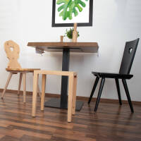 Massivholzhocker Tender 4026 in Arve roh - Made in Südtirol