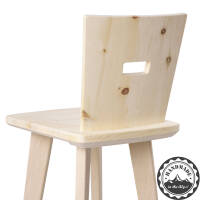 Massivholzbarstuhl Alpine Nature in Arve roh, Ring...