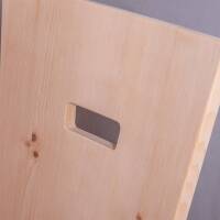 Eleganter Stuhl Pristine 4181 | Vollholz | Griff rechteckig | Zirbe roh | Hergestellt in Südtirol