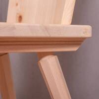 Eleganter Stuhl Pristine 4181 | Vollholz | Griff rechteckig | Zirbe roh | Hergestellt in Südtirol