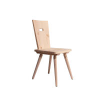 Eleganter Stuhl Pristine 4181 | Vollholz | Griff rechteckig | Zirbe roh | Hergestellt in Südtirol