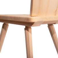 Eleganter Stuhl Pristine 4181 | Vollholz | Griff rechteckig | Zirbe roh | Hergestellt in Südtirol