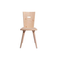 Eleganter Stuhl Pristine 4181 | Vollholz | Griff rechteckig | Zirbe roh | Hergestellt in Südtirol