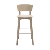 Barstuhl Mina | aus massiver Buche | Holzsitzfläche | Buche Natur lackiert | B 42 x T 38,5 x H 100 cm
