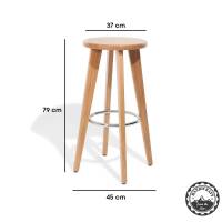 Massivholz Barhocker Allrounder 8148 | DM 45 x H 79 cm |...