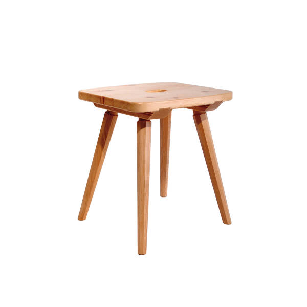 Hocker Urtyp 4025  | B 46 x T 41 x H 45 cm | Arve roh