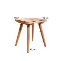 Hocker Urtyp 4025  | B 46 x T 41 x H 45 cm | Arve roh