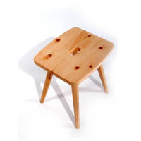 Hocker Urtyp 4025  | B 46 x T 41 x H 45 cm | Arve roh